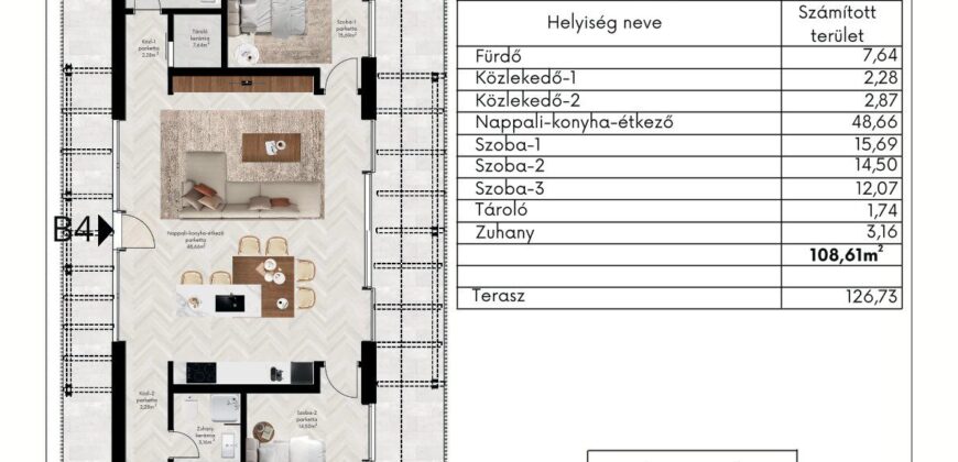 Új építésű lakások eladók Balatonföldvár szívében – Átadás: 2026. november