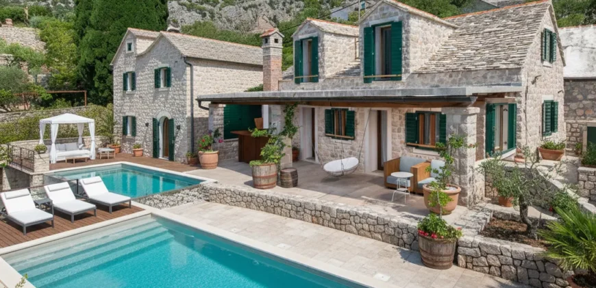 Authentic Stone Estate With Panoramic Sea Views In Brač – Exceptional Investment Or Private Retreat